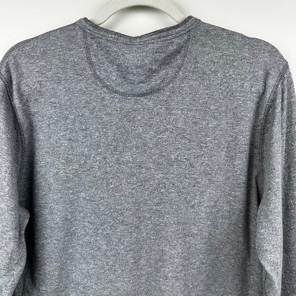 Lucky Brand Black Label Men's Henley Shirt Gray Mid Weight Long Sleeve Size Med - Picture 4 of 13